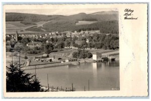 1939 Houses River Olsberg Hochsauerland Germany Posted RPPC Photo Postcard