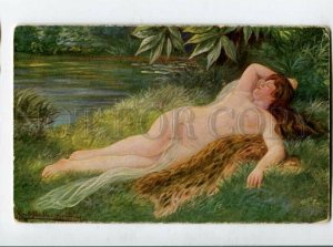 3130297 Sleeping Beauty NUDE NYMPH by Karl MULLER Vintage PC