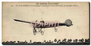 Old Postcard Jet Aviation flight with a passenger Aubrun of Lieutenant Colone...