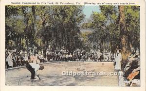 Tourist Playground in City Park Lawn Bowling Unused 