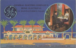 Postcard General Electric  Panama Pacific Expo San Francisco CA 1915