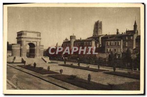 Old Postcard Albi Boulevard General Sibile and the war memorial