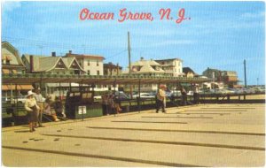 Shuffle-board Playing,Ocean Grove, New Jersey, NJ, Chrome