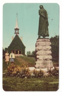 Memorial Church & Evangeline Monument, Grand Pre Nova Scotia, 1954 PECO Postcard