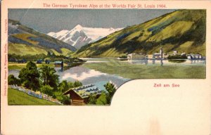 German Tyrolean Alps at Worlds Fair St Louis c1904 UDB Vintage Postcard P65