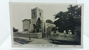 Vintage Rp Postcard St Marys Church Goldington Bedford Real Photo Circa 1950