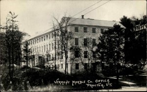 Proctor Vermont VT Marble Co Quarry OFFICE BLDG Real Photo Postcard #5