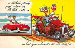 You Ought To See Us Now Car Comic Ted Martine 1957 Vintage Postcard