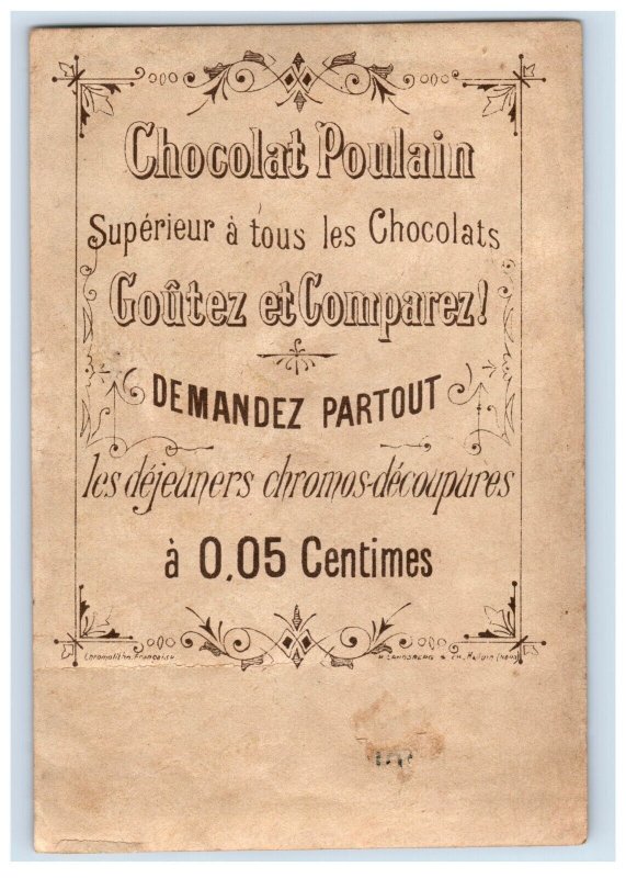 1870s-80s French Chocolat Poulain How To Shadow Puppets #1 #7F