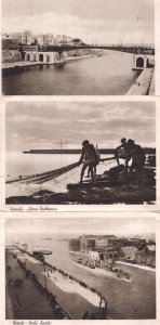 Taranto Peschecce Fishing Bridge Boat 3x Italian Postcard s