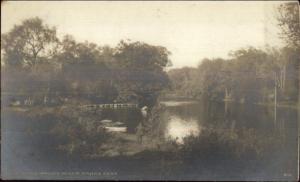 Bronx NY Park River c1905 Real Photo Postcard