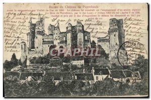 Old Postcard Ruins of Chateau de Pierrefonds