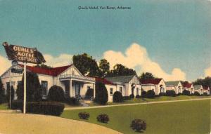 Van Buren Arkansas Quails Motel Street View Antique Postcard K35943