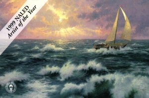 CONTINENTAL SIZE POSTCARD ART GALLERY ADVERTISING THOMAS KINKADE'S PERSEVERANCE