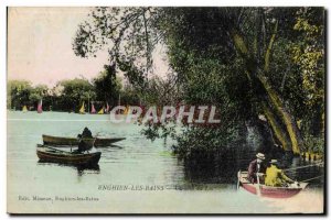Old Postcard Enghien Les Bains Lake