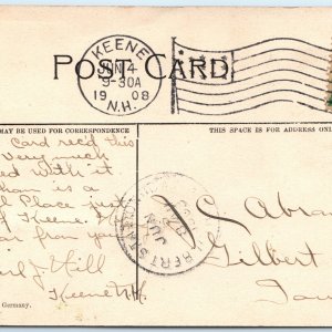 1908 Mt. Chesham, NH Silver Lake Monadnock Crisp PC to Gilbert Station Iowa A169