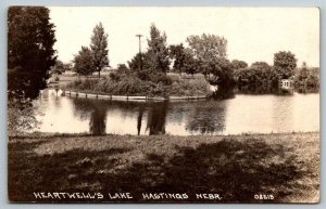 RPPC  Heartwell's Lake  Hastings  Nebraska   Postcard