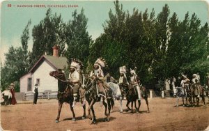 c1907 Postcard. Bannock Indian Chiefs, Native Americana Pocatello ID Mitchell 69