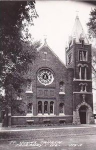 Illinois Fairbury St John's Church Real Photo RPPC