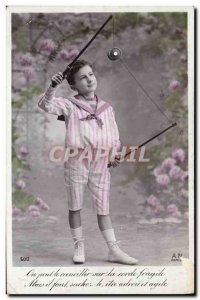 Old Postcard Diabolo Child