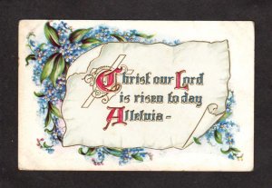 Christ Our Lord is Risen Today Alleluia Religious Postcard US Vintage