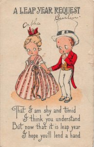 J76/ Interesting Postcard c1910 Leap Year Woman Marriage Comic 447