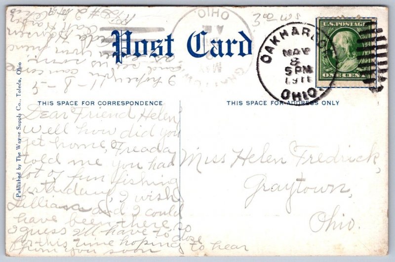 K48/ Port Clinton Ohio Postcard c1910 New High School Building 387