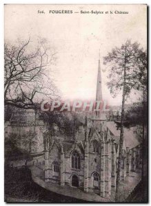 Old Postcard Fougeres Saint Sulpice and Chateau