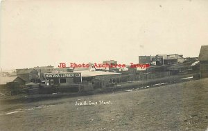 MT, Judith Gap, Montana, RPPC, Town Business Section, Lumber Yard, Wheatland Cty