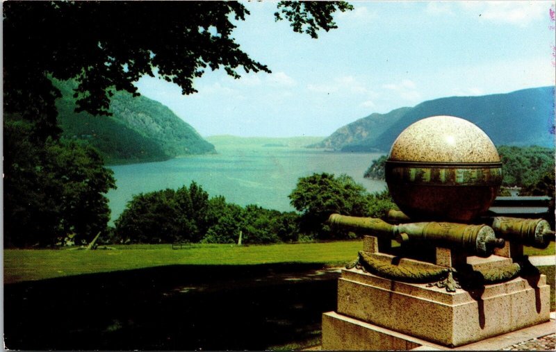 Trophy Point West Point New York Hudson River Scenic Overlook Chrome Postcard 