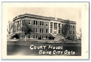 1950 Cimarron County Court House Boise City Oklahoma OK RPPC Photo Postcard