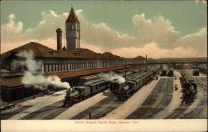 Denver Colorado CO Train Station Depot c1910s Postcard