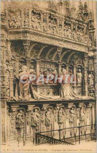 Old Postcard The Cathedral of Rouen Tomb of the Cardinals of Amboise