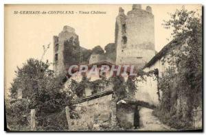 Postcard Old St Germain Confolens Vieux Chateau