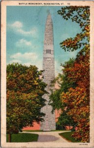 Vermont Bennington Battle Monument Curteich