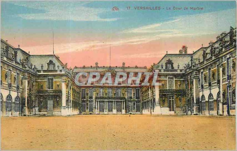 Postcard Old Versailles Court of Marble