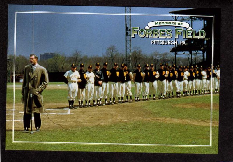 PA Forbes Field Stadium Pittsburgh Pennsylvania Postcard Pirates Bob Prince
