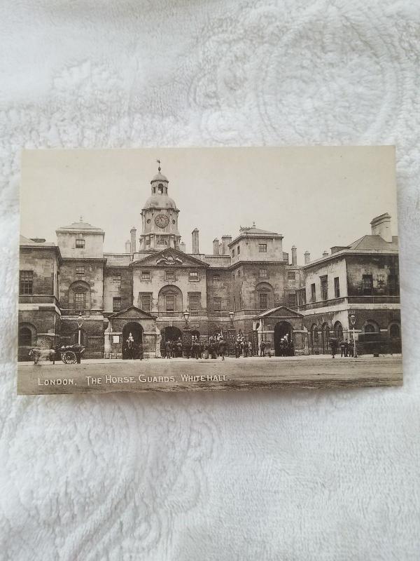 Antique Postcard The Horse Guards, Whitehall, London. Turn of the century.