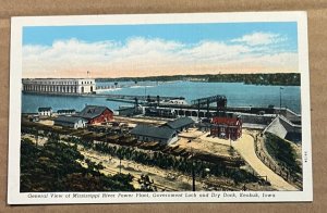 UNUSED .01 PC - MISSISSIPPI RIVER POWER PLANT, GOVT LOCK, DRY DOCK, KEOKUK, IOWA