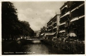 CPA AK Baden-Baden- Kaiserallee mit Europ.Hof GERMANY (889330)