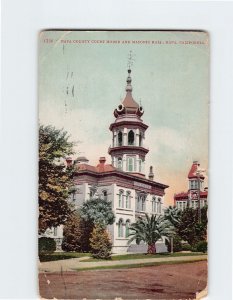 Postcard Napa County Court House And Masonic Hall, Napa, California