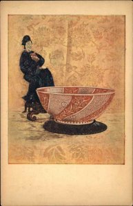 New York City H Leo Gould Japanese Wares Screens Lamps Jades Tea Cup Postcard