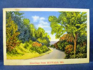 Postcard MO Buffalo Greetings from Buffalo Missouri