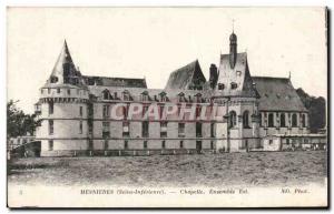 Old Postcard Mesnieres The East Chapel castle Together