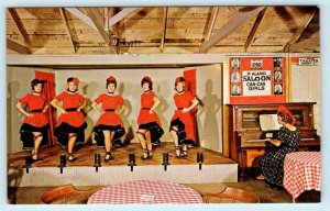 ABILENE, KS Kansas ~ Roadside CAN-CAN GIRLS at Alamo SALOON 1969 Postcard