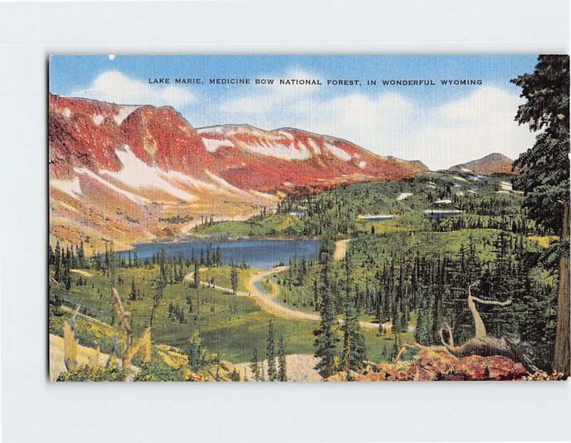 Postcard Lake Marie, Medicine Bow National Forest, In Wonderful Wyoming