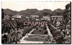 Old Postcard Menton The Public Garden