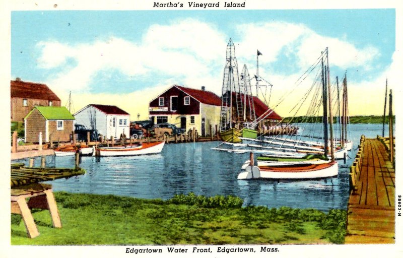 Edgartown, Massachusetts - The Edgartown Waterfront on Martha's Vineyard - c1920