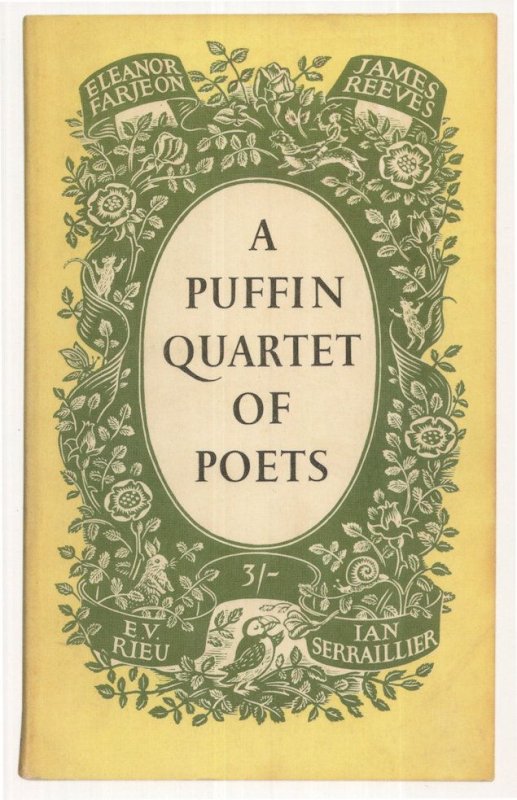 A Puffin Quartet Of Poets EV Rieu 1958 Book Postcard