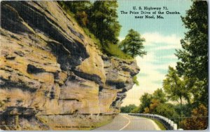 US Highway 71 Drive of the Ozarks near Noel Missouri Postcard